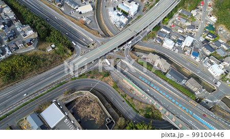 九州自動車道と南九州自動車道が交差する鹿児島IC 九州自動車道と南九州自動車道が交差する鹿児島IC 99100446