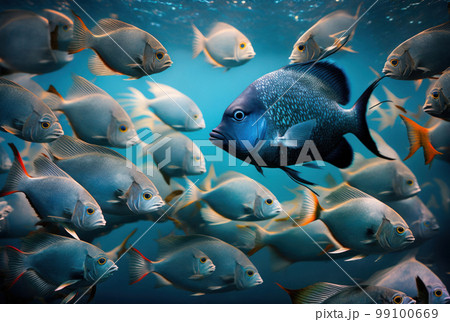 Under water world wildlife animals beautiful background. World water day concept. 99100669