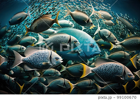 Under water world wildlife animals beautiful background. World water day concept. 99100670