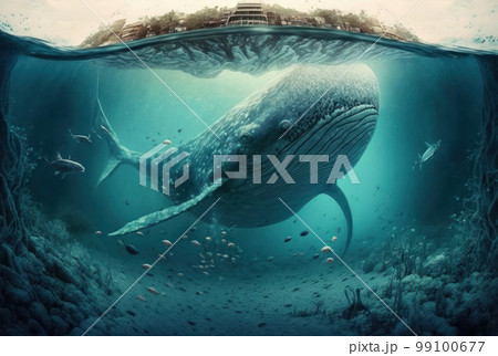 Under water world wildlife animals beautiful background. World water day concept. Under water world wildlife animals beautiful background. World water day concept. 99100677