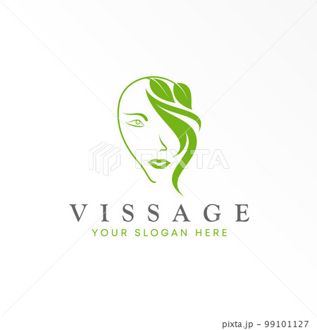 unique Woman face with Leaves image graphic icon logo design abstract concept vector stock. Can be used as a symbol related to Salon or beauty. unique Woman face with Leaves image graphic icon logo design abstract concept vector stock. Can be used as a symbol related to Salon or beauty. 99101127