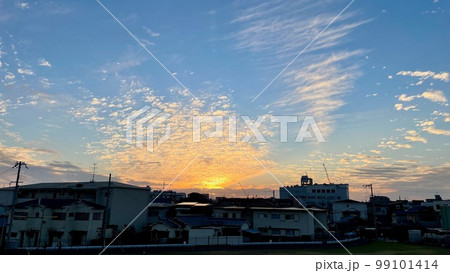 大阪の河原で見た夕焼けが綺麗 大阪の河原で見た夕焼けが綺麗 99101414