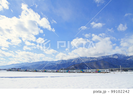 大糸線　冬のE257系 特急あずさ 99102242