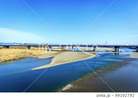 木曽川の清流（JR東海道線車窓より） 99102792