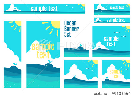 バナーセット_海とくじら 99103664