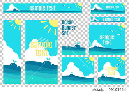 バナーセット_海とくじら 99103664