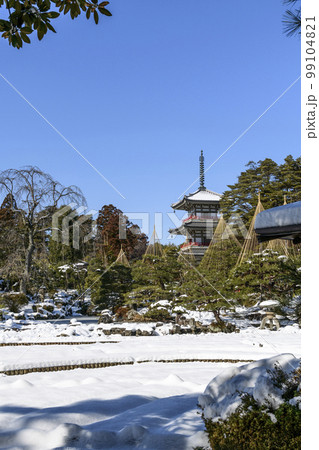 仙台 雪の輪王寺庭園 仙台 雪の輪王寺庭園 99104821