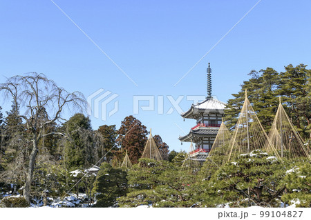 仙台 雪の輪王寺庭園 仙台 雪の輪王寺庭園 99104827