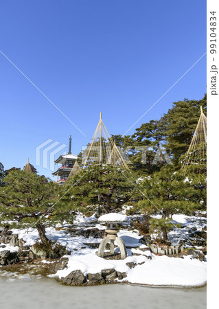 仙台 雪の輪王寺庭園 仙台 雪の輪王寺庭園 99104834