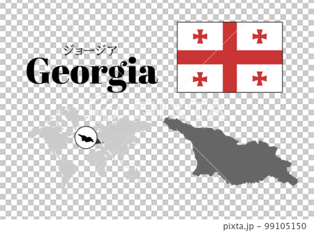 Georgia flag/map/territory 99105150