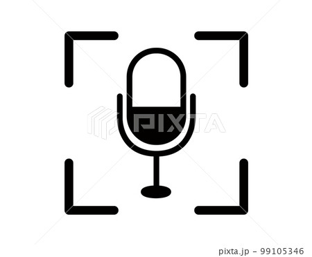 声紋認証のアイコン（生体認証） 99105346