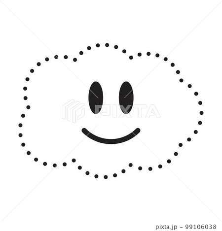 Dotted cloud shape for tracing lines for preschool and kindergarten school kids for drawing and handwriting practice 99106038