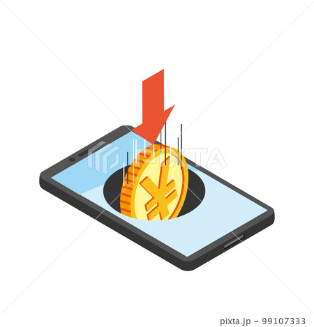 日本円と課金のイメージイラスト 日本円と課金のイメージイラスト 99107333