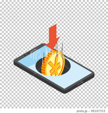 日本円と課金のイメージイラスト 日本円と課金のイメージイラスト 99107333
