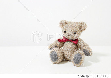 テディベア　くまのぬいぐるみ　(コピースペース・白バック) 99107446