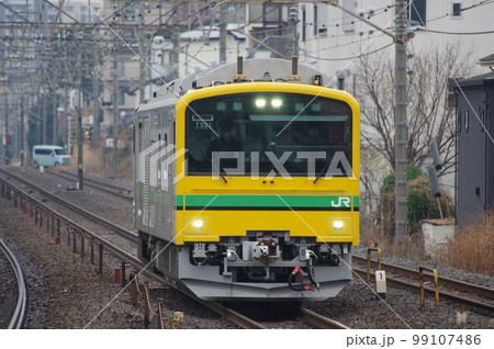 東北本線 土呂駅 新型牽引車GV-E197形 東北本線 土呂駅 新型牽引車GV-E197形 99107486