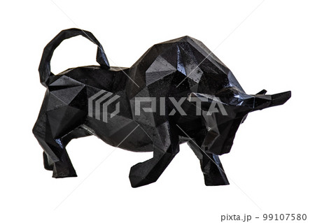 black bull on white background black bull on white background 99107580