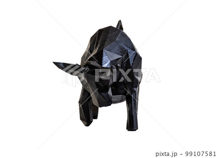 black bull on white background 99107581