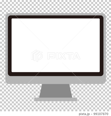 Pc Computer 2d Simple Simple illustration for computer (desktop PC)... - Stock Illustration ...