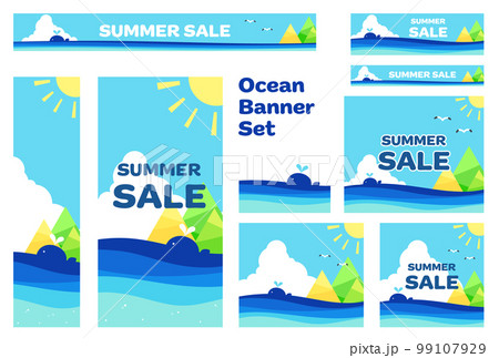 バナーセット_海とくじら バナーセット_海とくじら 99107929
