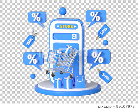 3d rendering e-commerce promotion discount day element 99107978