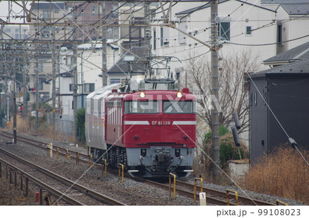 東北本線 土呂駅 EF81とカヤ27 東北本線 土呂駅 EF81とカヤ27 99108023