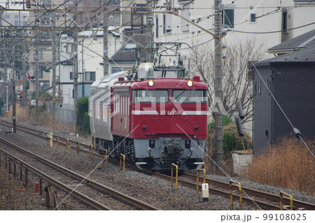 東北本線 土呂駅 EF81とカヤ27 東北本線 土呂駅 EF81とカヤ27 99108025