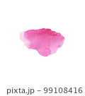 Watercolor brush stroke on white. Hand drawn rough spot of paint. 99108416