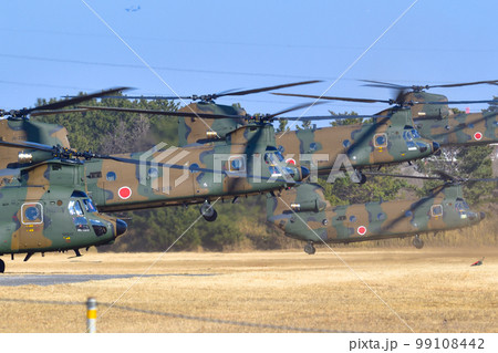 陸上自衛隊第一空挺団降下訓練始め CH-47JA 陸上自衛隊第一空挺団降下訓練始め CH-47JA 99108442
