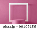 Background podium frame for showing and demonstrating the product of the Magenta trend color 99109156