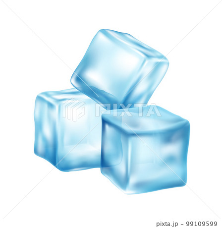 Realistic Ice Cubes Composition 99109599