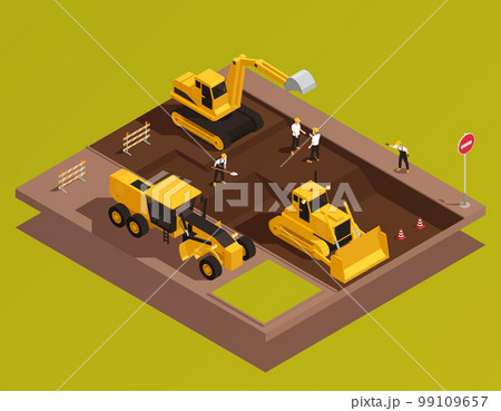 Road Construction Site Composition 99109657