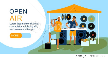 Open Air Music Festival Horizontal Banner 99109829