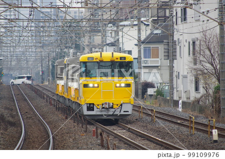 東北本線 土呂駅 新型レール運搬車キヤ195 99109976