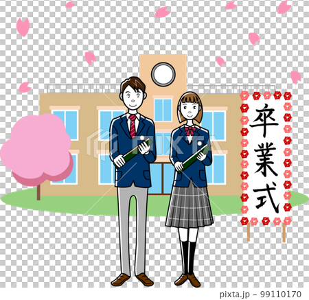 Junior high school students and parents at the graduation ceremony 99110170