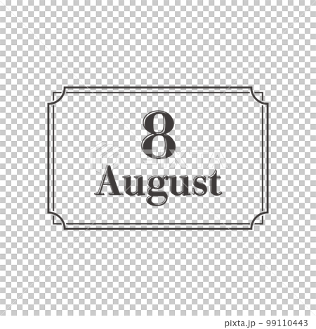 August headline and simple classic frame design 99110443