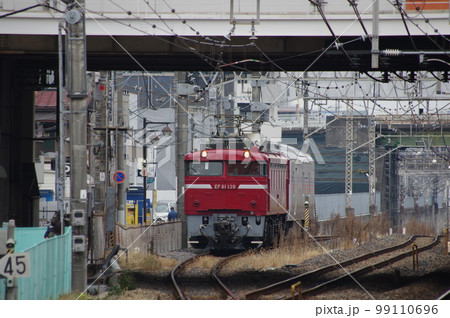 東北本線 土呂駅 EF81とカヤ27 東北本線 土呂駅 EF81とカヤ27 99110696