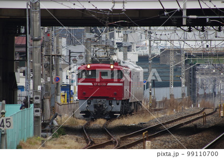 東北本線 土呂駅 EF81とカヤ27 東北本線 土呂駅 EF81とカヤ27 99110700