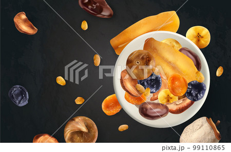Dry Fruits Chalkboard Background 99110865