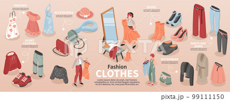 Fashion Clothes Infographicsのイラスト素材 [99111150] - PIXTA