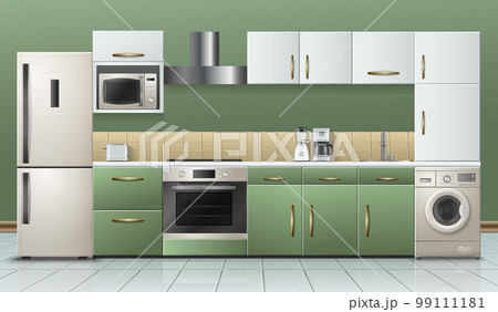 Household Appliances Realistic Kitchen Household Appliances Realistic Kitchen 99111181