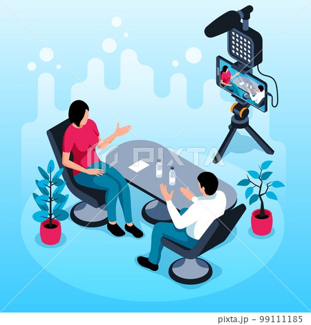 Live Streaming Isometric Background Live Streaming Isometric Background 99111185
