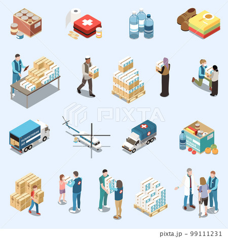 Humanitarian Aid Isometric Set Humanitarian Aid Isometric Set 99111231