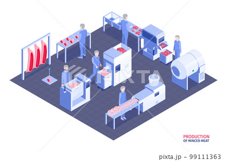 Meat Production Illustration 99111363