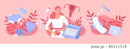 Menstruation Flat Design Concept 99111519