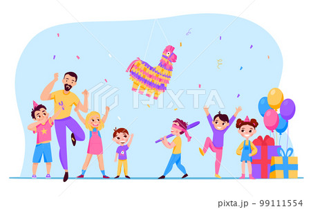 Mexican Pinatas Colored Concept 99111554