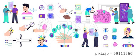 Micro Chip Icon Set 99111566