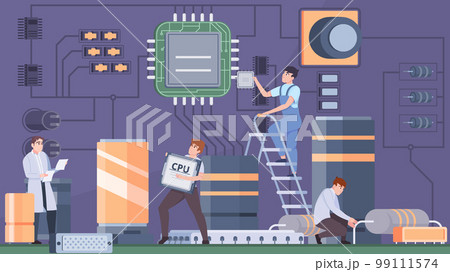 Micro Chips Background Micro Chips Background 99111574