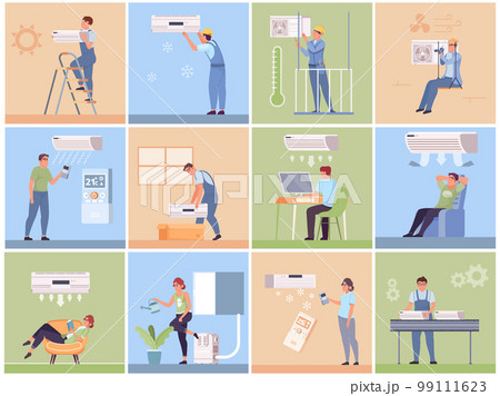 Air Conditioning Square Compositions 99111623