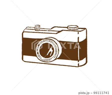 カメラ　写真　線画イラスト 99111741